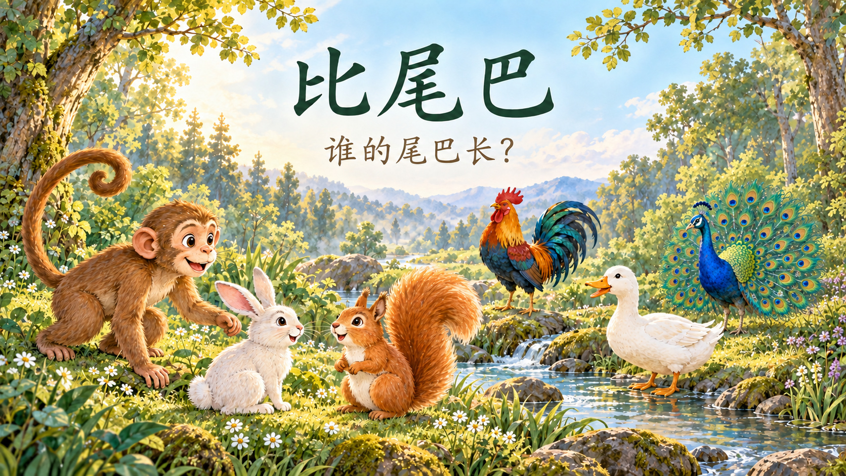 比尾巴课件封面